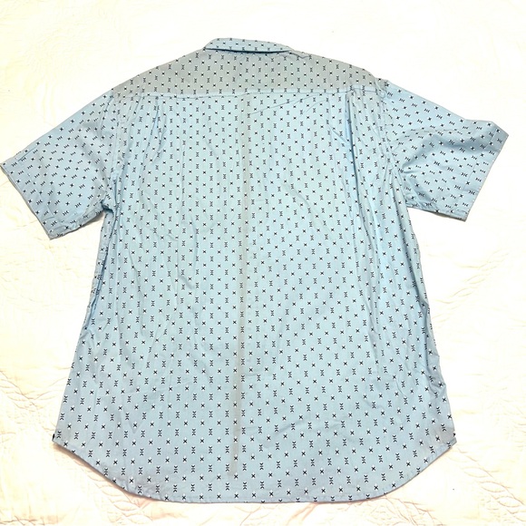 NWT LEVEL TEN COTTON SOFT RELAXED GEOMETRIC PRINT SHIRT SLEEVE BUTTON UP SHIRT - Picture 3 of 13